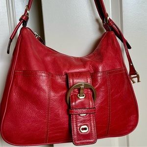 Etienne Aigner Red Leather Shoulder Bag